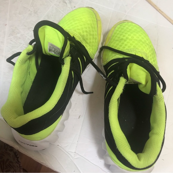Reebok Twist Form Running Shoes Sneakers Neon Green Black Mesh Lightweight Nylon - Picture 7 of 15